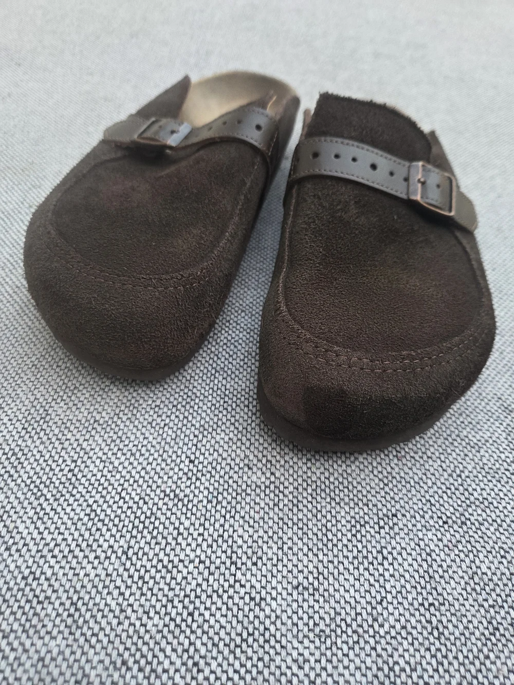 Birkenstock Boston Suede Clogs Brown EU 41 US M8 W10 UK 7.5